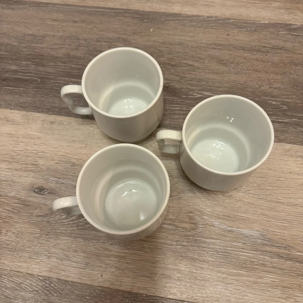 Vintage Japan Bird Floral Stackable Mugs Retro 2 Finger Handle Set Of 3